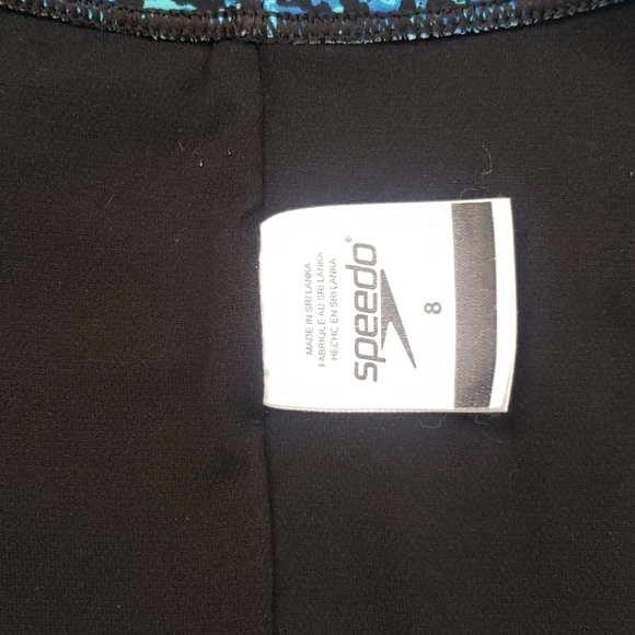 🦋4 for $20, or as marked. EUC- Speedo ‘Ultraback’ Blue Leopard Print One Piece - Picture 6 of 7